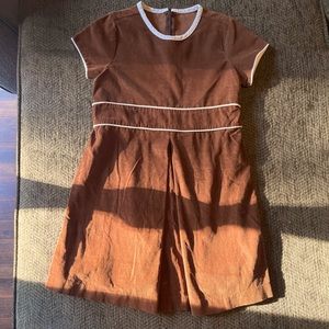 Brown/blue size 5/6 corduroy dress